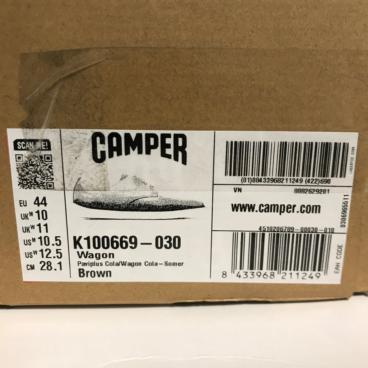 Camper Wagon Brown Nubuck Shoes for Men