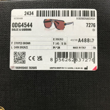 Dolce & Gabanna Sartoria Sunglasses - Striped Brown / Dark Bronze