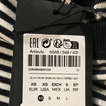 Massimo Dutti Striped Cotton & Silk Knit Sweater