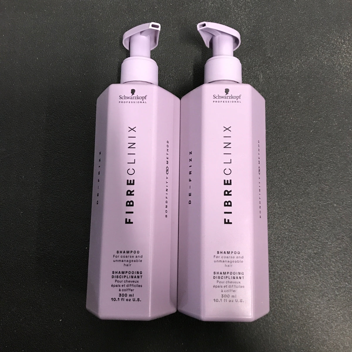 Schwarzkopf Fibre Clinix De-Frizz Shampoo, Bond Repair, 300mL - 2 Pack