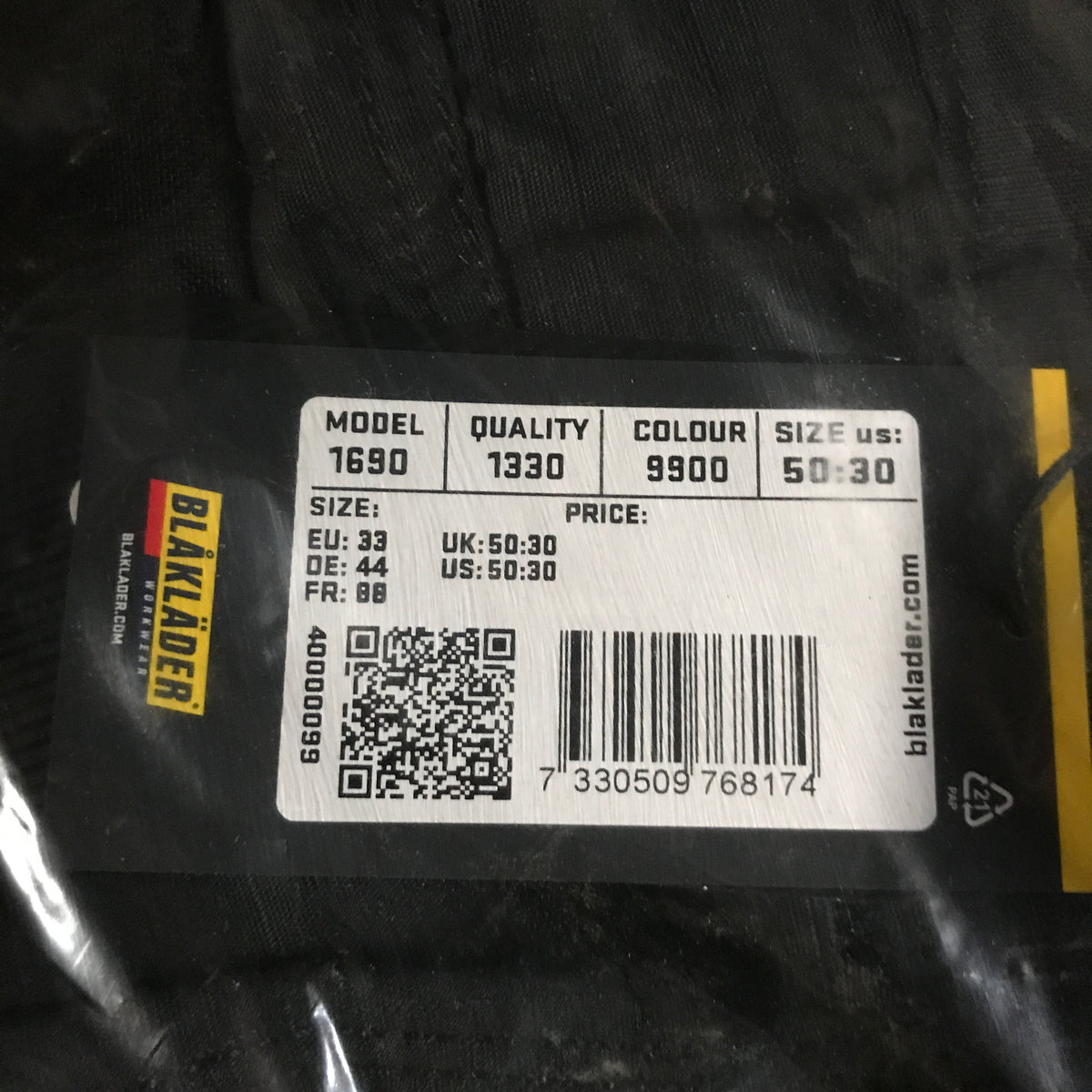 Blaklader Ripstop Pro Work Pants - Black