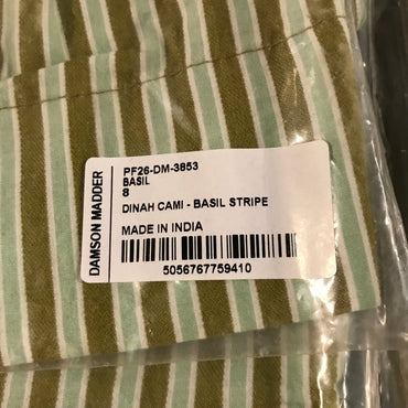 Damson Madder Dinah Cami - Green Stripe