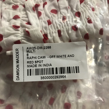 Damson Madder Raphi Cami - Off White And Red Spot