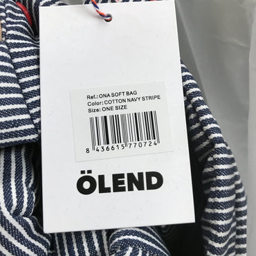 OLEND Ona Soft Bag - Cotton Navy Stripe