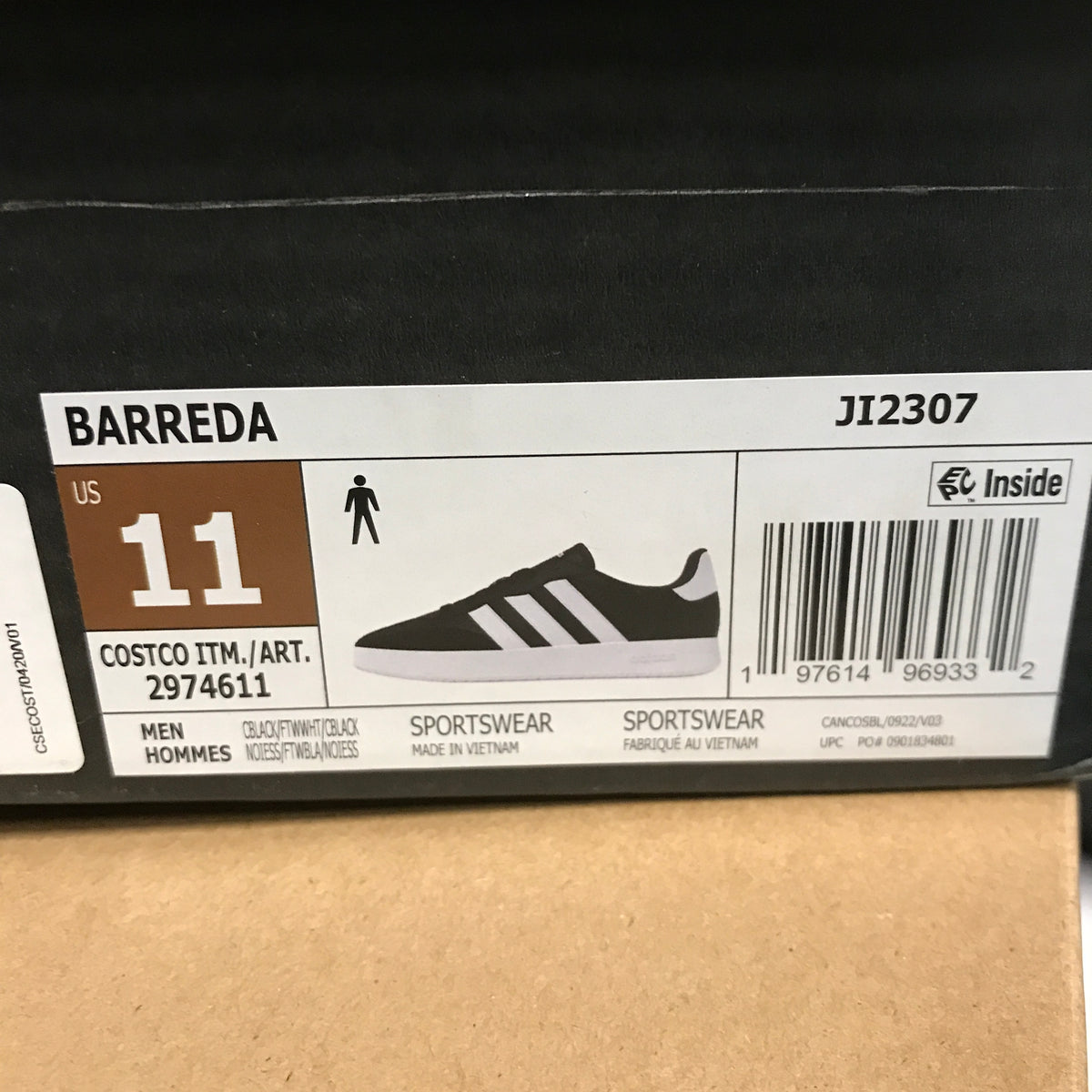 Adidas Barreda Shoes - Core Black / Cloud White