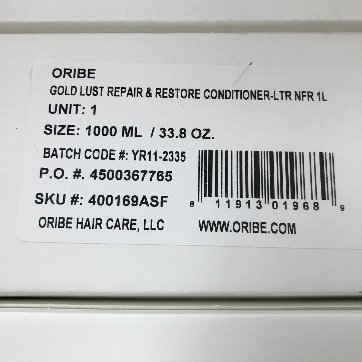Oribe Gold Lust Repair & Restore Conditioner - 1 Liter
