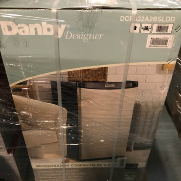 Danby Designer 3.2 cu. ft. Compact Fridge in Stainless Steel Look - PICK UP ONLY