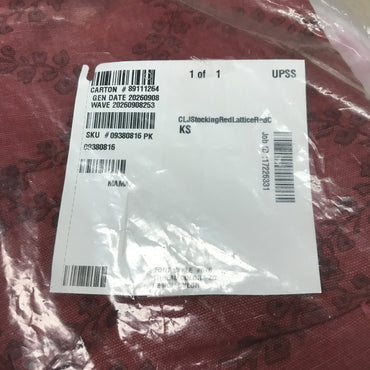 Pottery Barn Chris Loves Julia Stocking Collection MAMA - Red Lattice Red Cuff