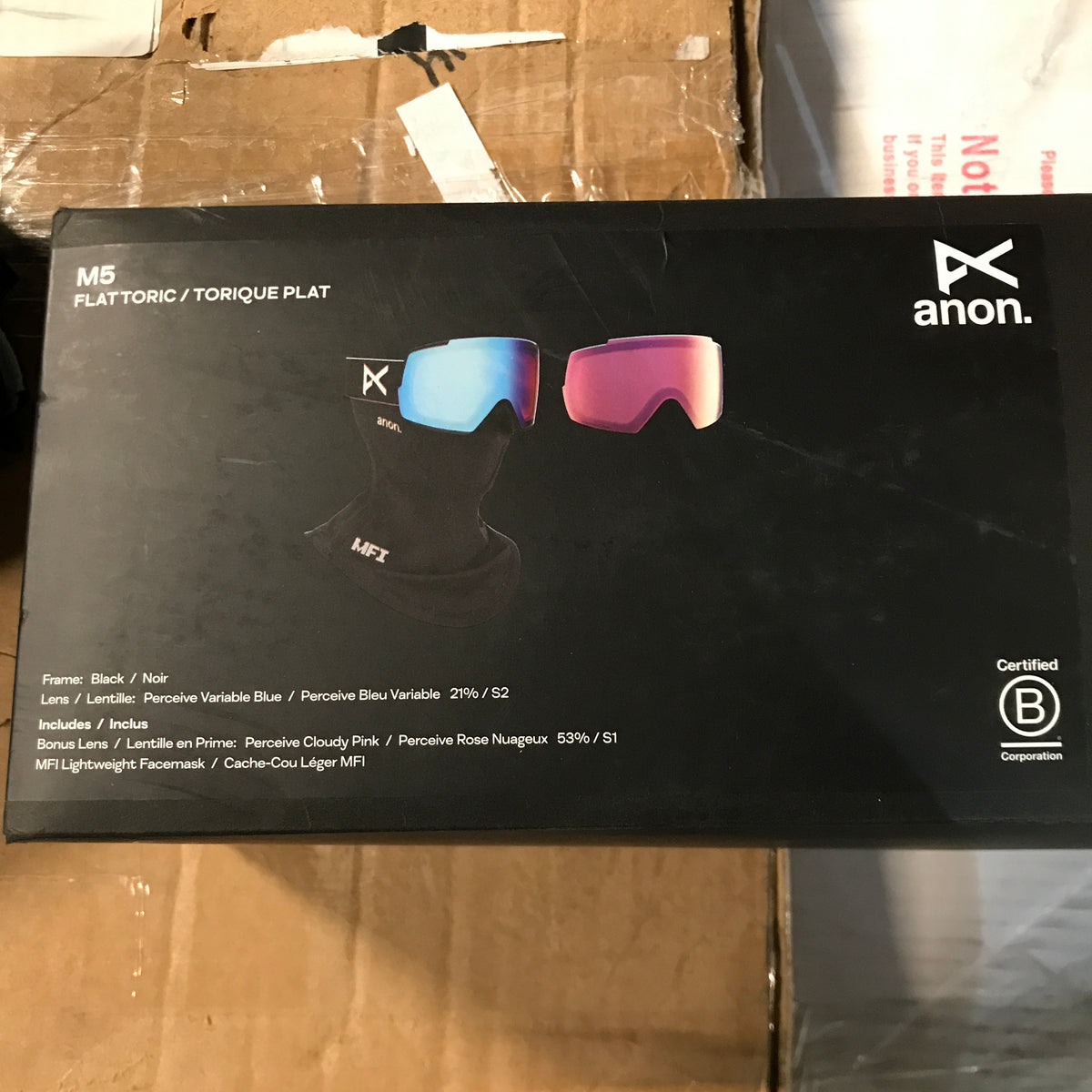 Anon M5 Flat Toric Snow Goggles - Black / Variable Blue