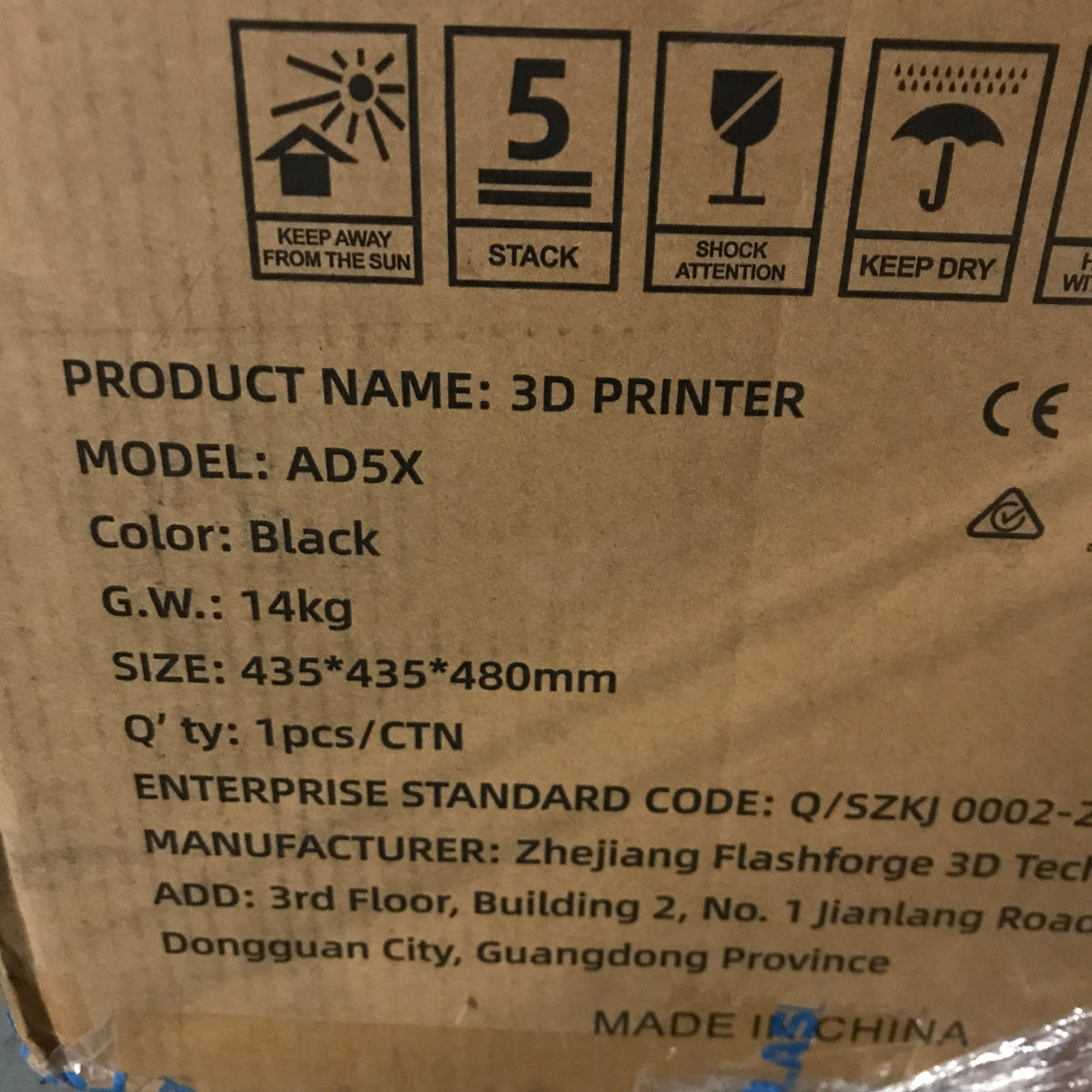 FLASHFORGE AD5X Multi-Color 3D Printer 4 Colors with IFS