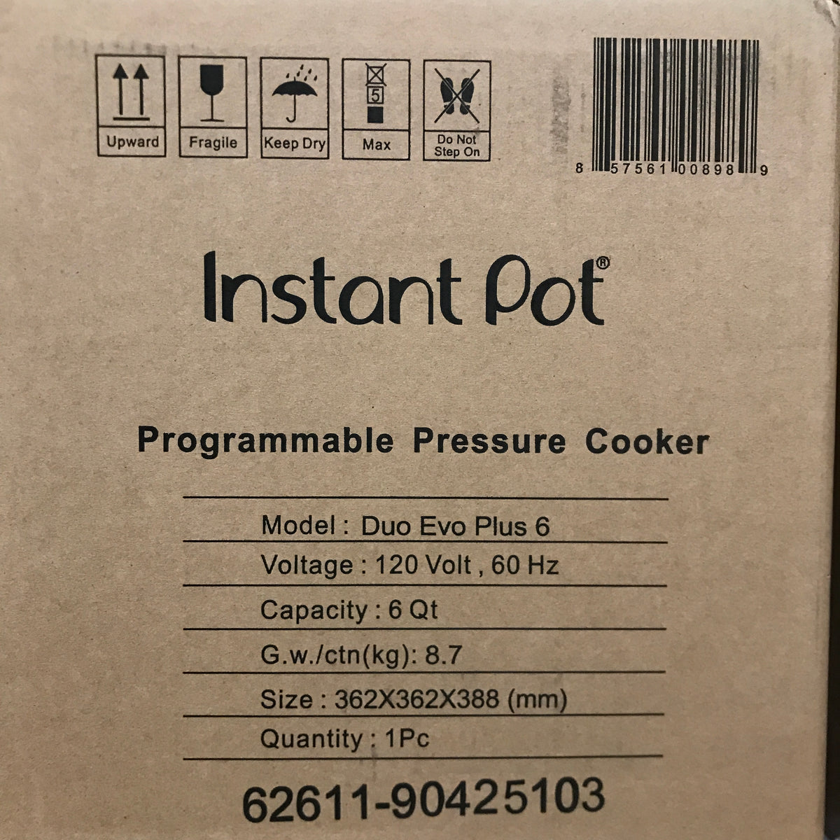 Instant Pot Duo Evo Plus 6-Quart Programmable Pressure Cooker