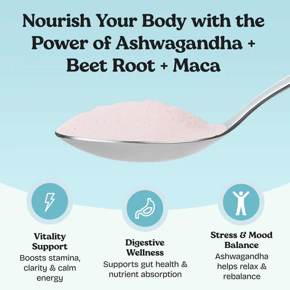 Atlantic Naturals Organic Sea Moss Superfood Powder with Ashwagandha, Beet Root & Maca, 30 Servings