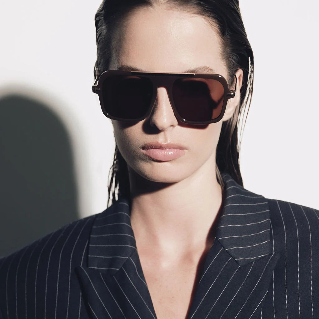 Past Midnight - The Retro Brown Sunglasses