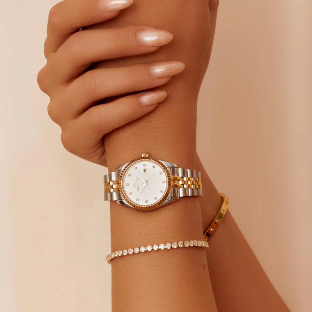 Abbott Lyon Mini Two Tone Pearl Link Belgravia 30 Watch