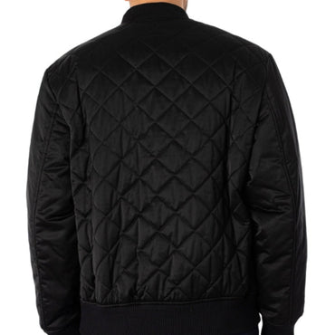 Hugo Boss Satin Bomber Jacket with Varsity-Style Logo