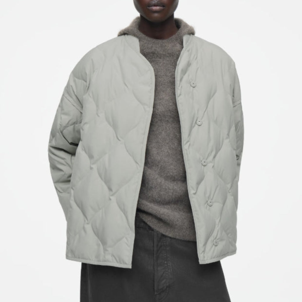 COS Oversized Quilted Jacket Women's - Sage Green