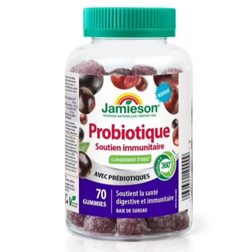 Jamieson Probiotic Immune Gummies Elderberry Flavour, 70 Count (3 Pack)