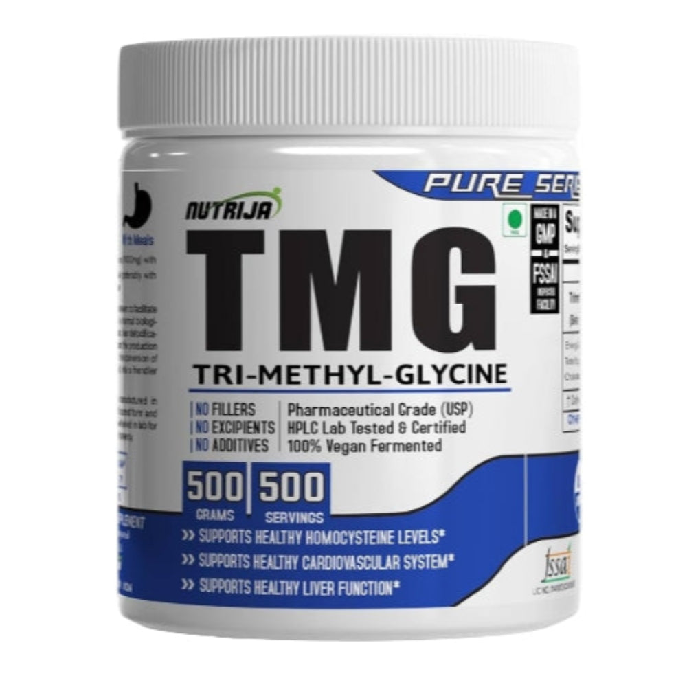 Nutrija TRIMETHYLGLYCINE (TMG)(Betaine Anhydrous), 500 grams