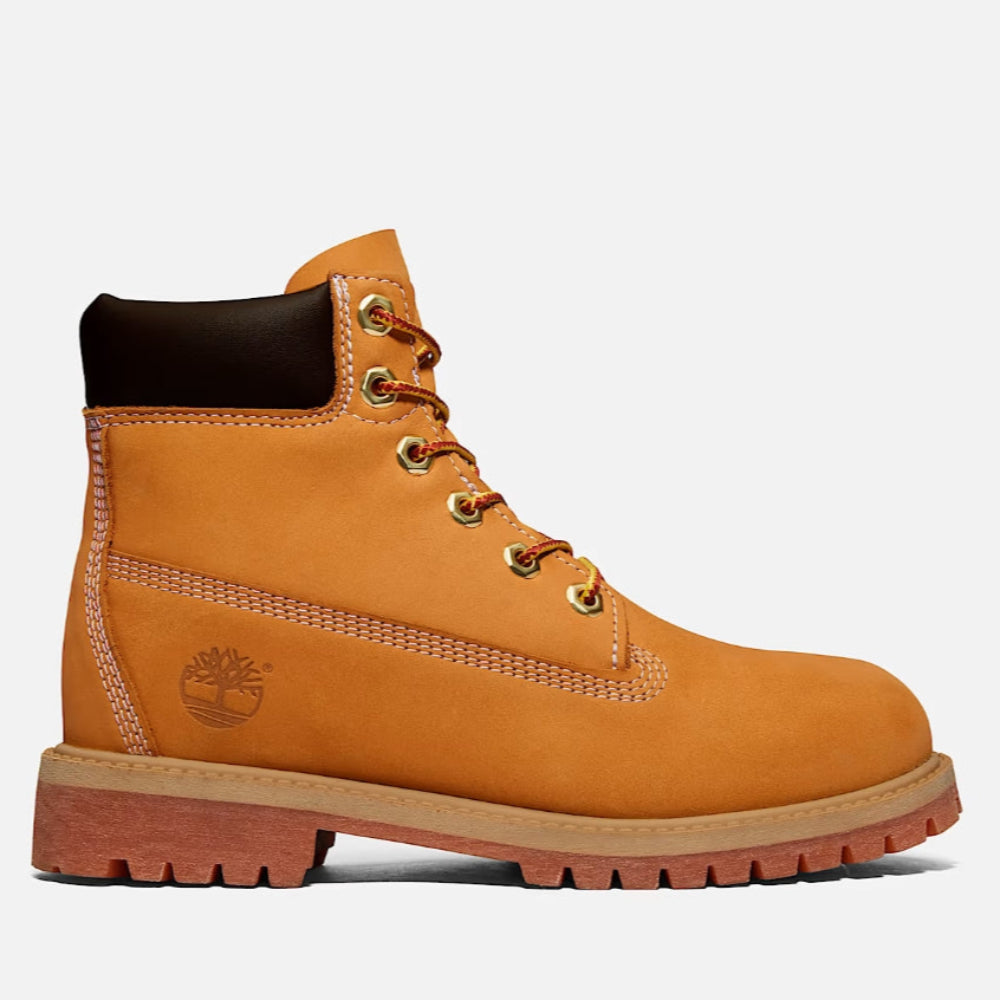 Timberland Premium 6-Inch Waterproof Boot - Junior 4M Wheat Nubuck