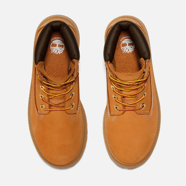 Timberland Premium 6-Inch Waterproof Boot - Junior 4M Wheat Nubuck