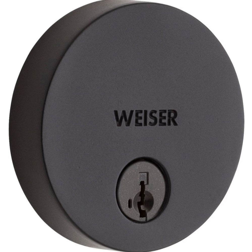 Weiser Uptown Matte Black Deadbolt/Entry Door Lock with Key