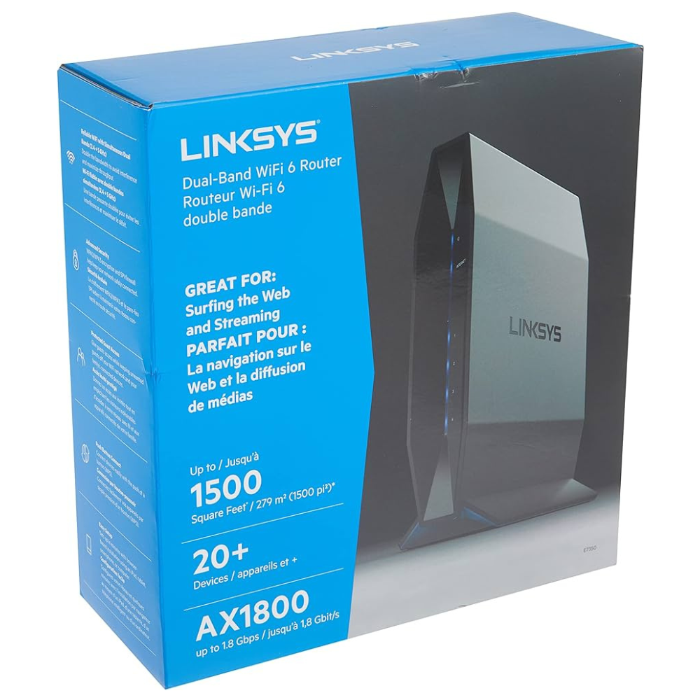 Linksys Dual-Band AX1800 WiFi 6 Router (E7350-CA)