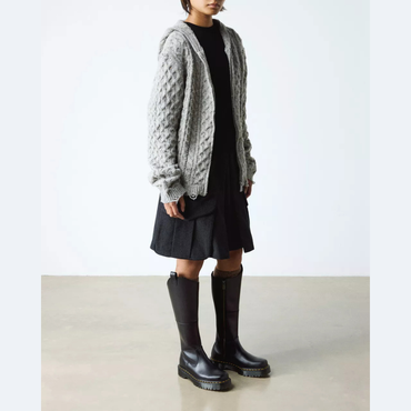 Dr. Martens Amaayah Knee High Leather Boots in Black