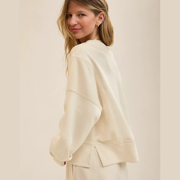Aerie Après-Chill Sweatshirt - Natural