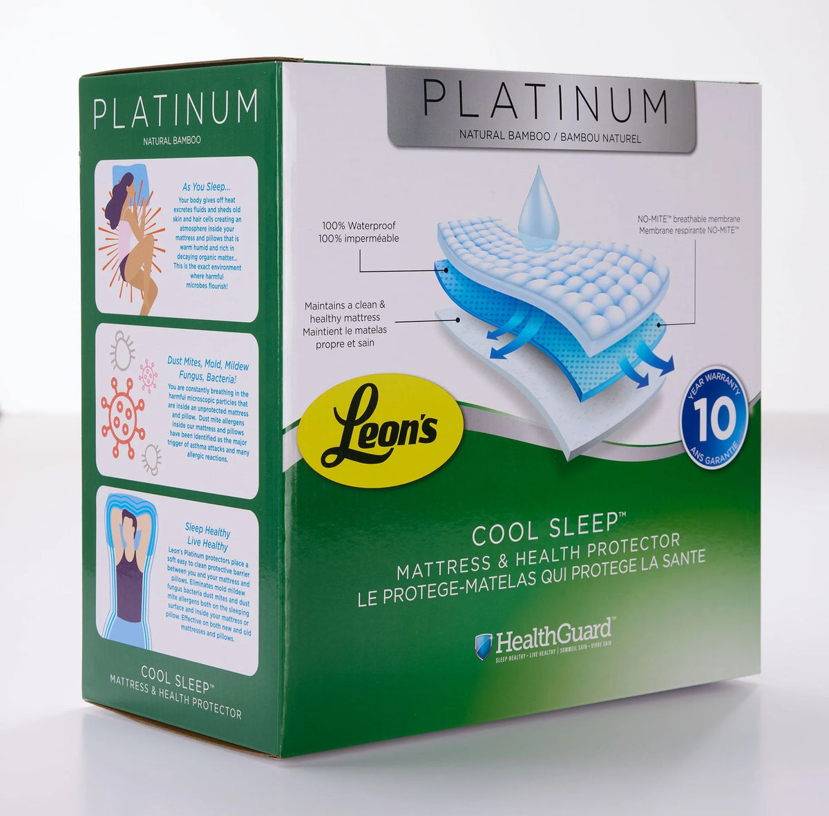 Leons Platinum Queen Health Guard - Bamboo