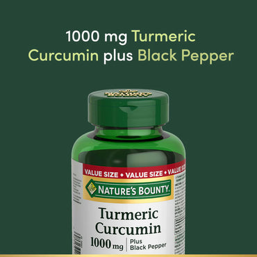Nature's Bounty Turmeric Curcumin, 1000mg, 60 Capsules - 3 Pack