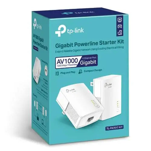 TP-Link AV1000 Gigabit Powerline Starter Kit (TL-PA7017KIT)