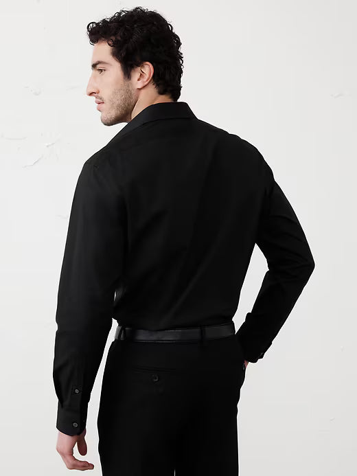 Banana Republic Athletic-Fit Dress Shirt - Black