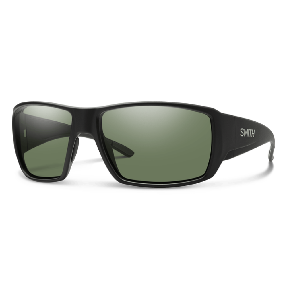 Smith Guide's Choice Sunglasses - Matte Black + ChromaPop Polarized Gray Green Lens