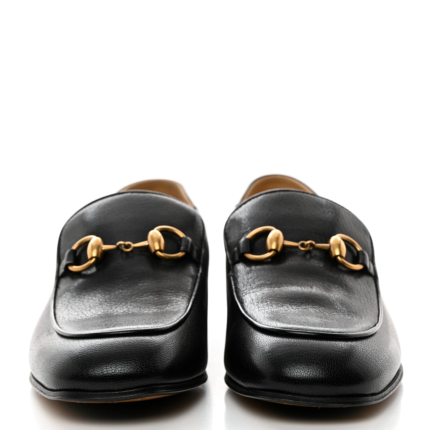 GUCCI Goatskin Horsebit Mid-Heel Loafers - Womens