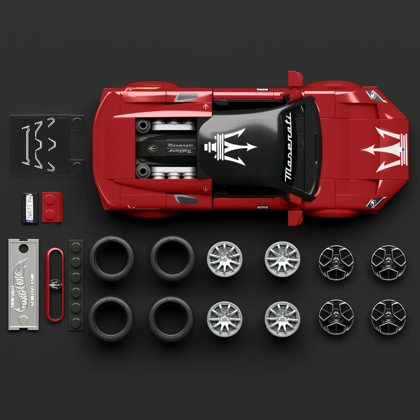 Mattel Brick Shop Hot Wheels Maserati MC20 Building Toy Kit (250 Pieces)
