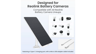 Reolink Solar Panel 3 - 12W Solar Panel for Battery Cameras