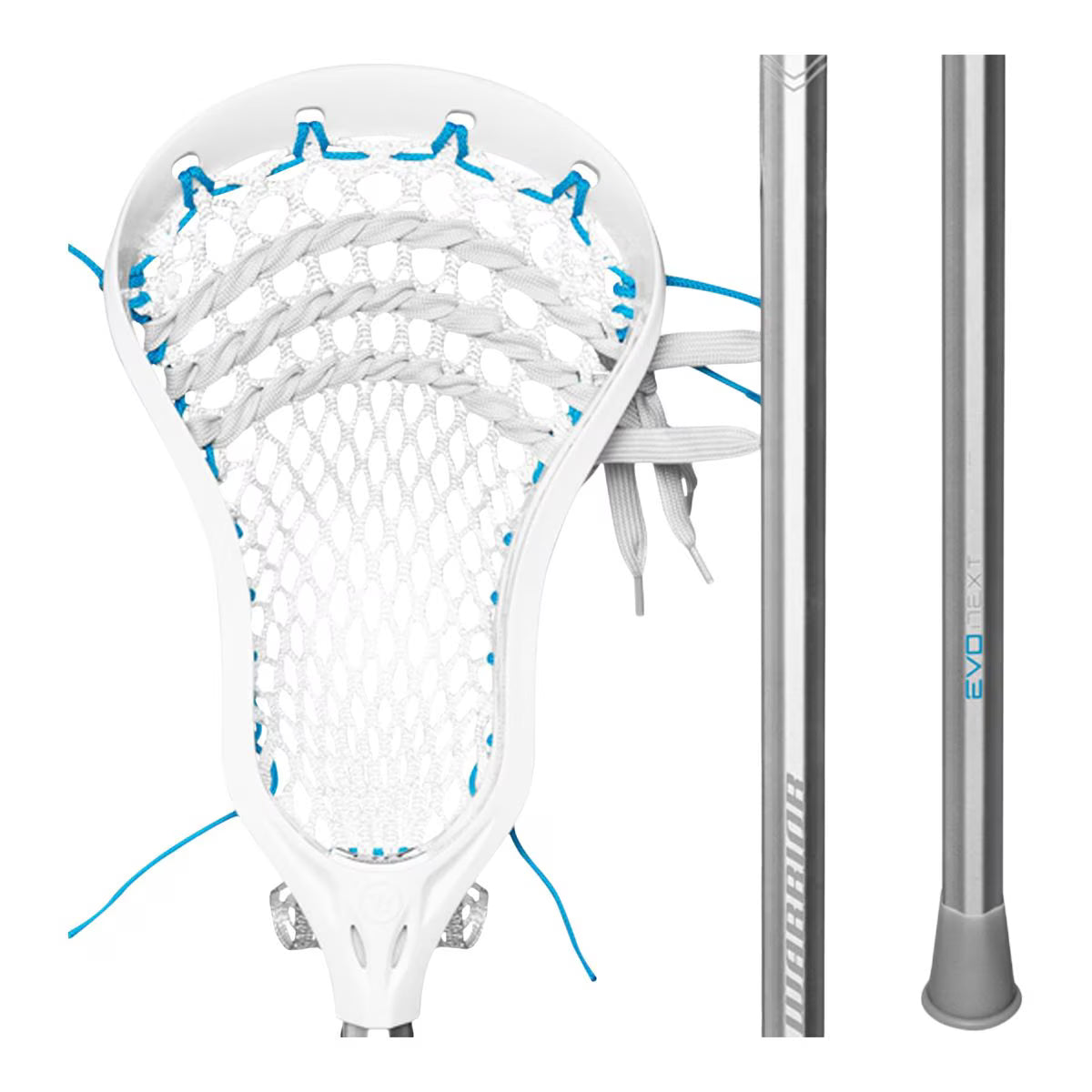 Warrior Evo Next Senior Lacrosse Stick (White Silver)