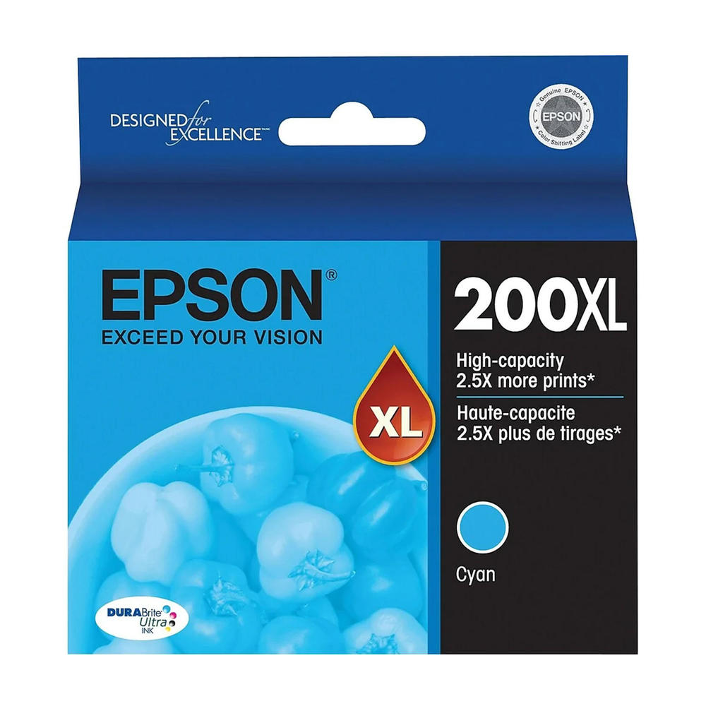Epson 200XL, Cyan Ink Cartridge, High Capacity