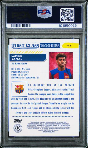 Lamine Yamal 2023-24 Finest UCC Card - PSA 9