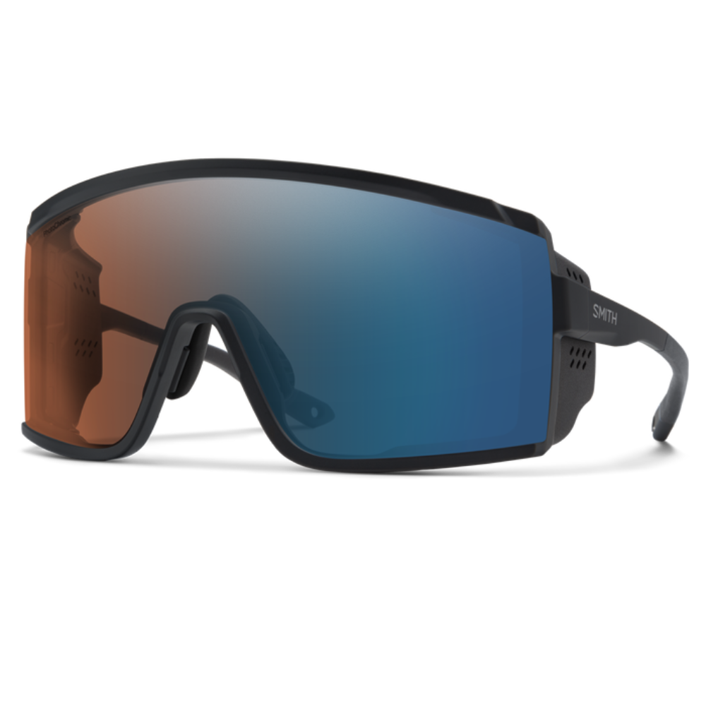 Smith Pursuit Sunglasses - Matte Black + ChromaPop Glacier Photochromic Copper to Gray Lens