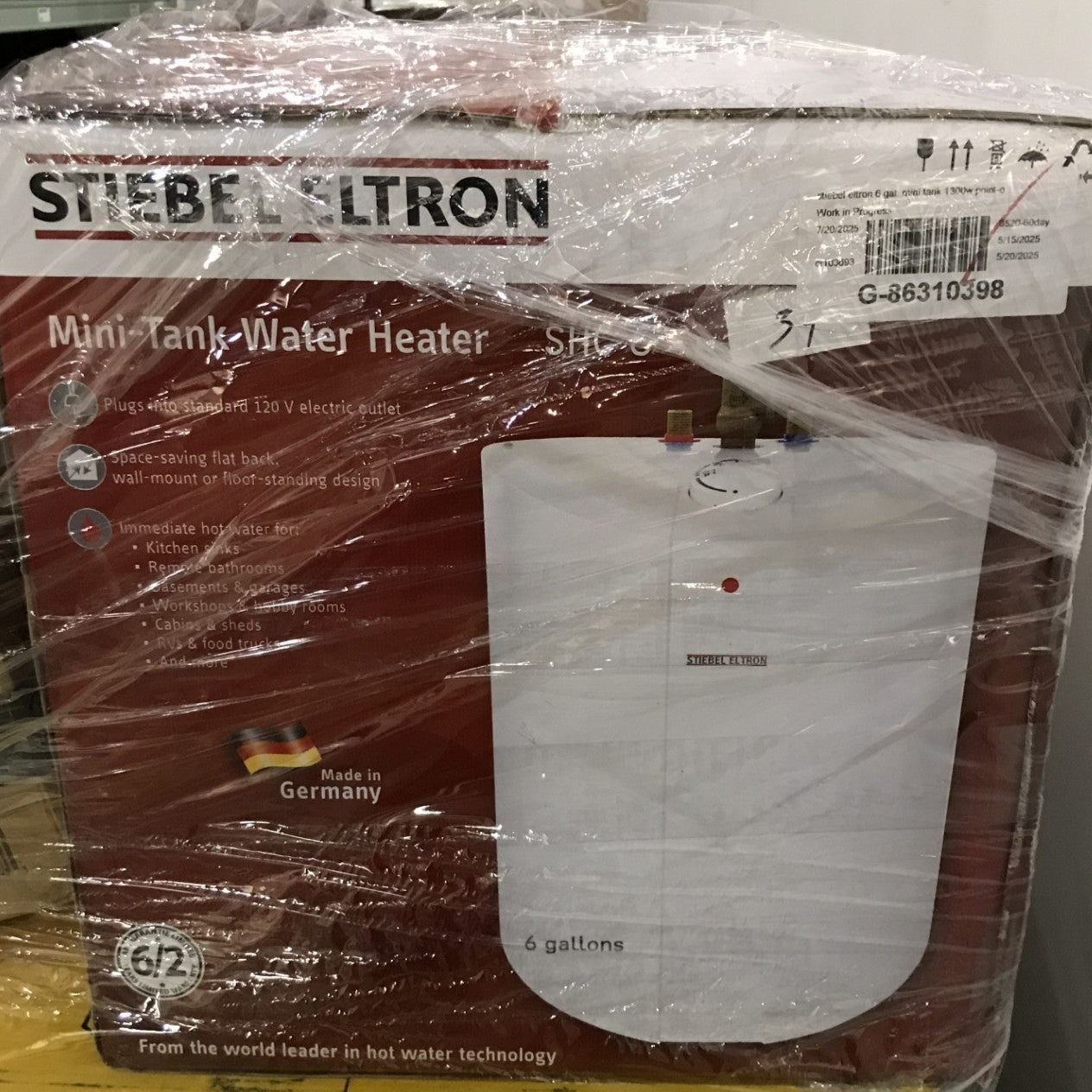 Stiebel Eltron SHC 6 6 Gal. 2 Year Mini-Tank Electric Water Heater - PICK UP ONLY