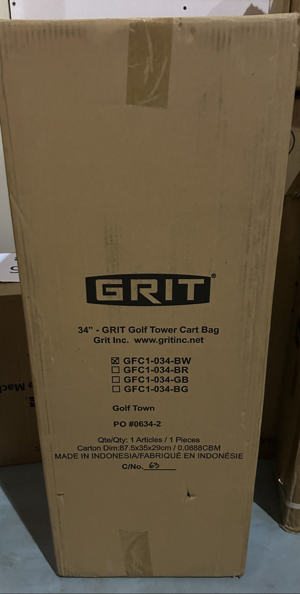 Grit Golf Tower Cart Bag - PICK UP ONLY