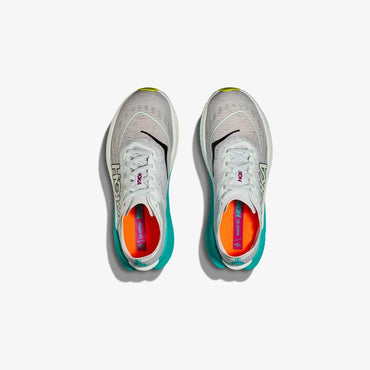HOKA Women's Mach X 2 Running Shoes - Frost / Electric Aqua