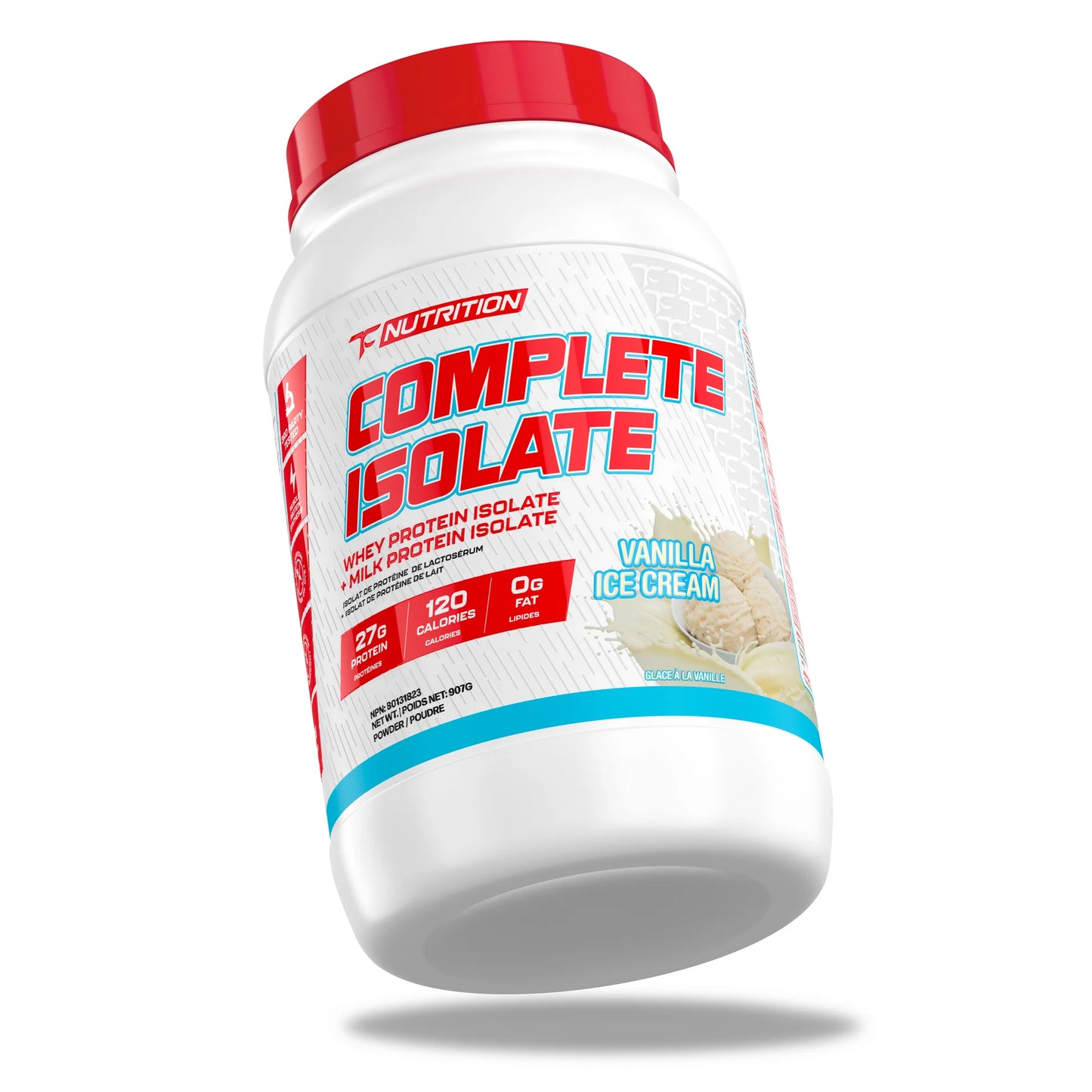 T-Nutrition Complete Isolate 2lb Protein Powder - Vanilla Ice Cream (2 Pack)
