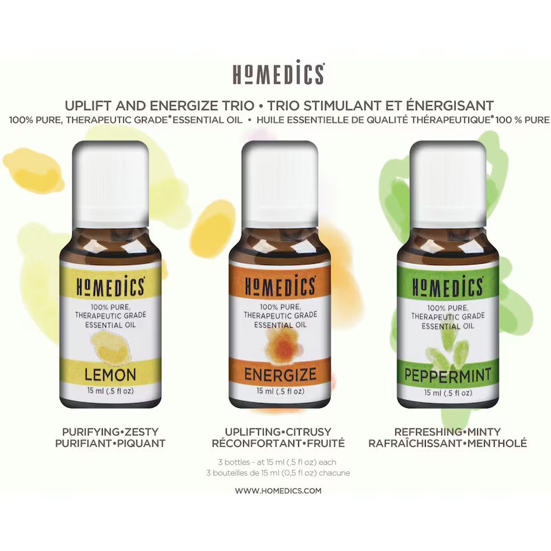 Homedics Uplift and Energize Essential Oil Trio
