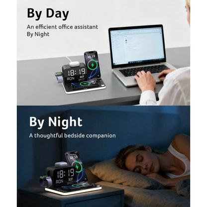 acer 7-in-1 Wireless Charging Station: Charger Stand for Multiple Devices for Apple - iPhone 16 15 14 13 12 Pro Max Apple Watch Airpods, Wireless Charger
