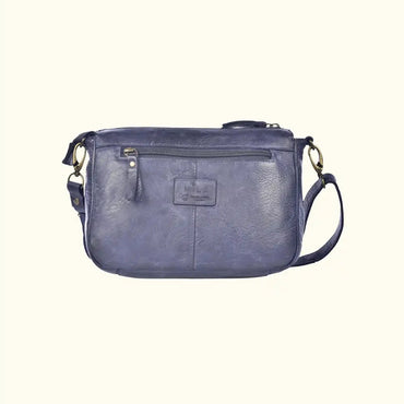 Milo Dolcezza Washed Leather Crossbody - Navy