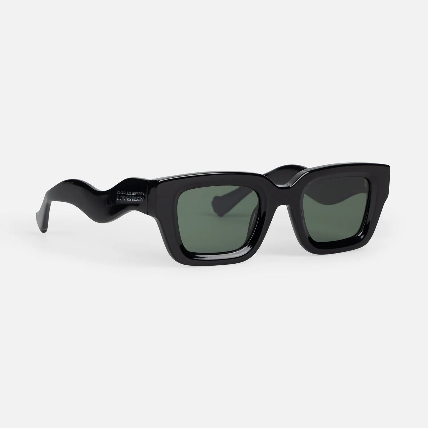 Charles Jeffrey Loverboy Topsy Turvy Sunglasses in Black