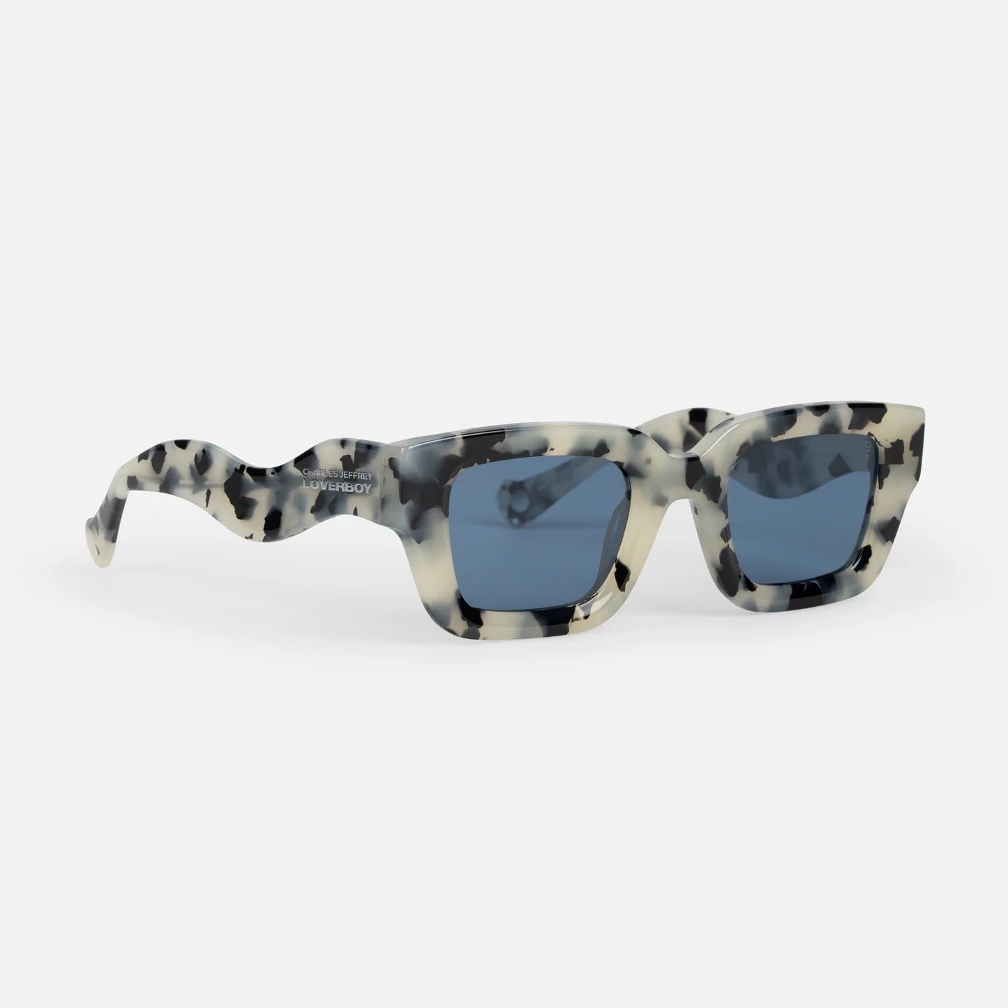 Charles Jeffrey Loverboy Topsy Turvy Sunglasses in Grey Tortoise Shell