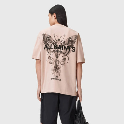 AllSaints Hallis Crew T-Shirt - Sunbaked Pink